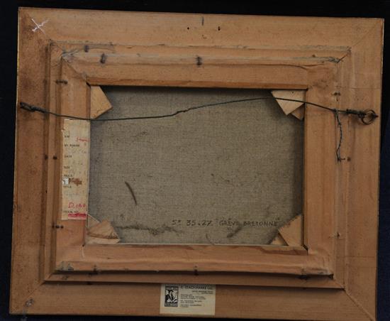 Pierre de Clausades (1910-1976) Grêve Bretonne 10 x 13in.